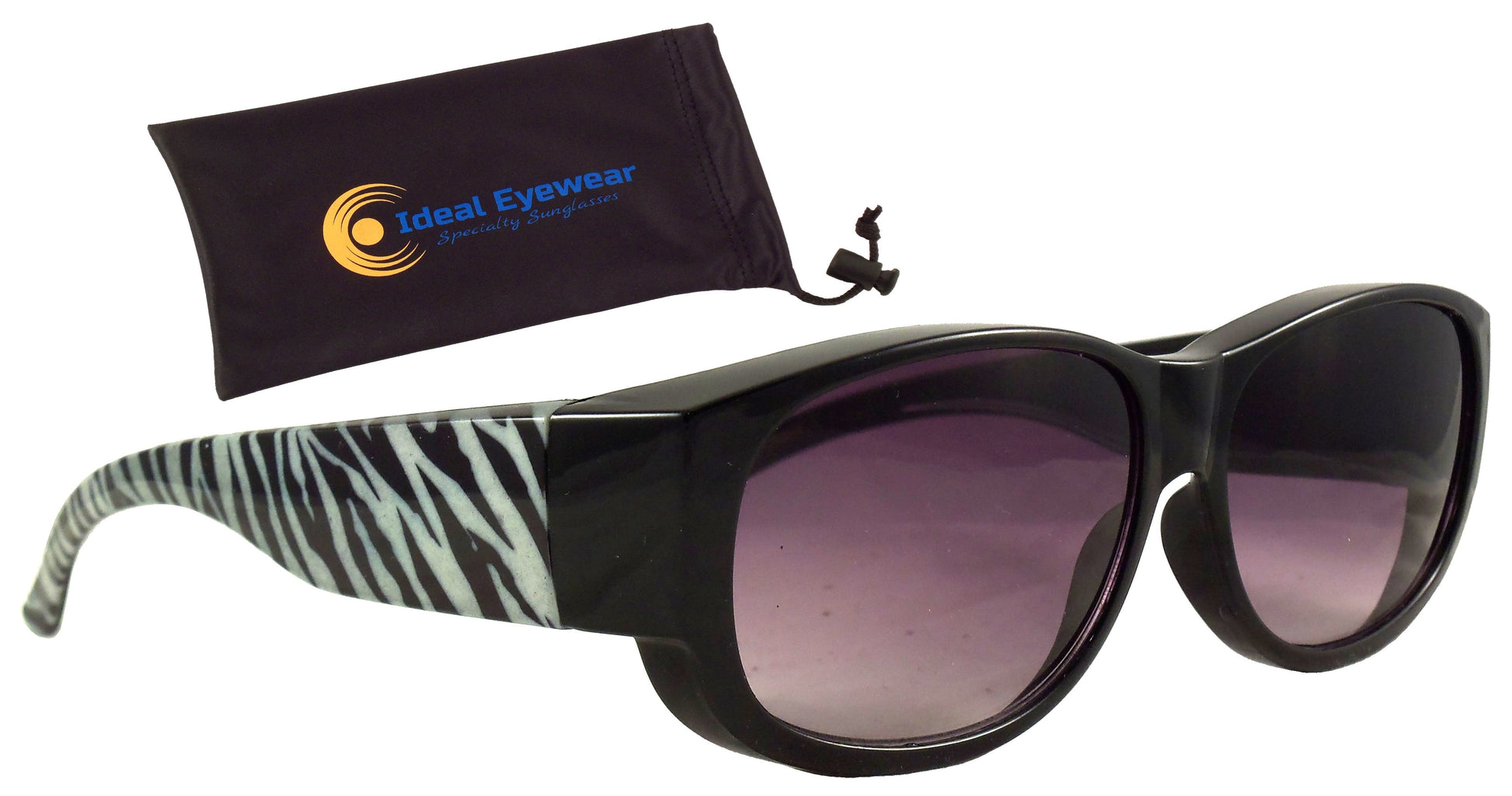 Animal Print Fit Over Sunglasses - Zebra, Tiger - Wear Over Prescription Glasses - Ideal Eyewear