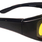 Night Driving Motorcycle Glasses - Padded Frame with HD Yellow Lens