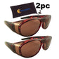 Fit Over Sunglasses with Blue Blocking HD Driving Lens - Wear Over Glasses