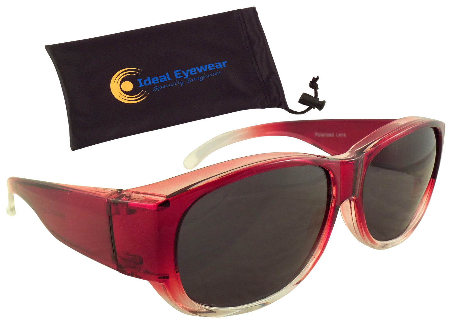 Womens Ombre Fit Over Sunglasses - Wear Over Prescription Glasses - Polarized Lenses - Ideal Eyewear