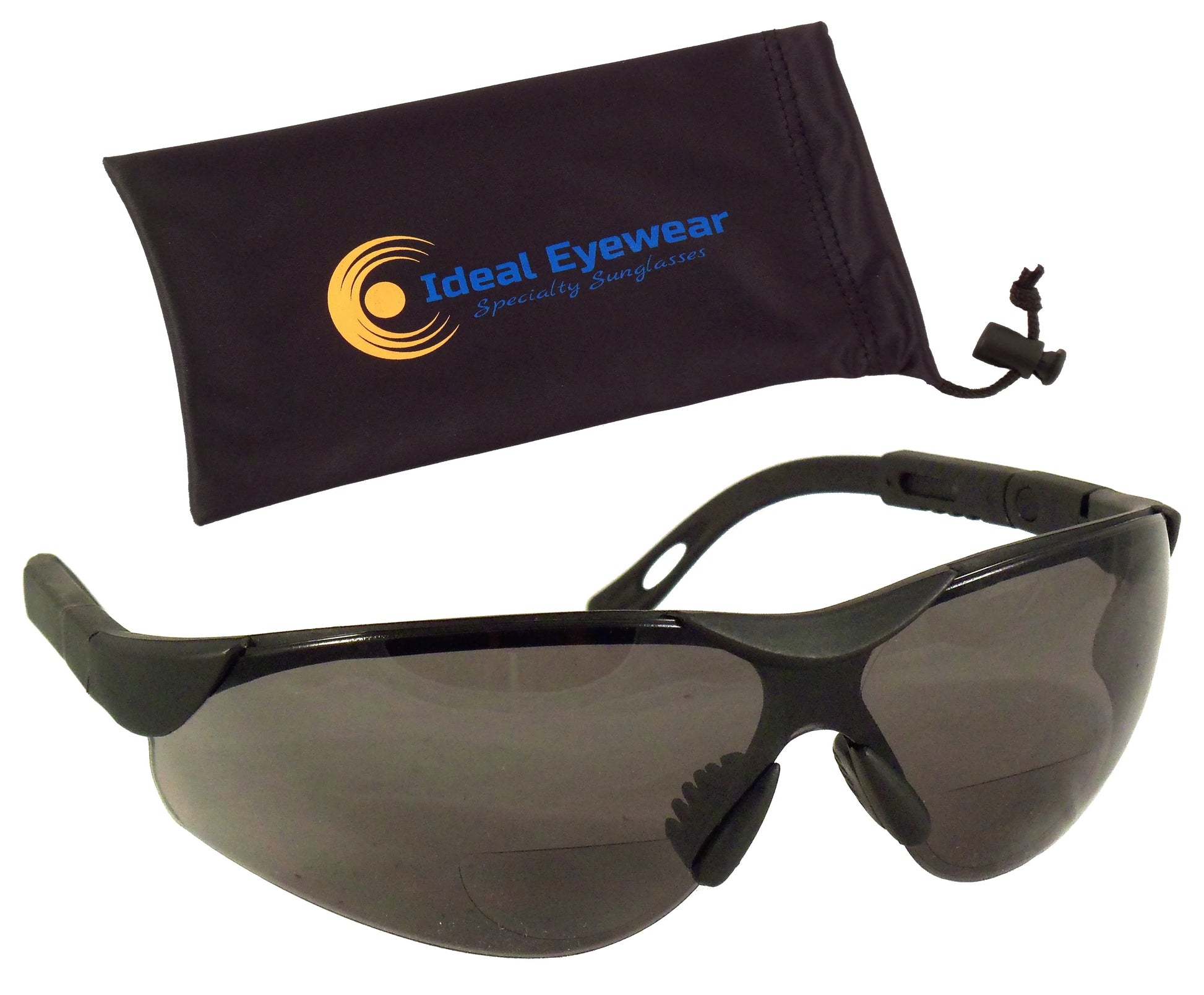 Bifocal Safety Glasses with Adjustable Temples - Bifocal Sunglasses - Safety Sunglasses - ANSI Z87.1 - UV400 - Ideal Eyewear