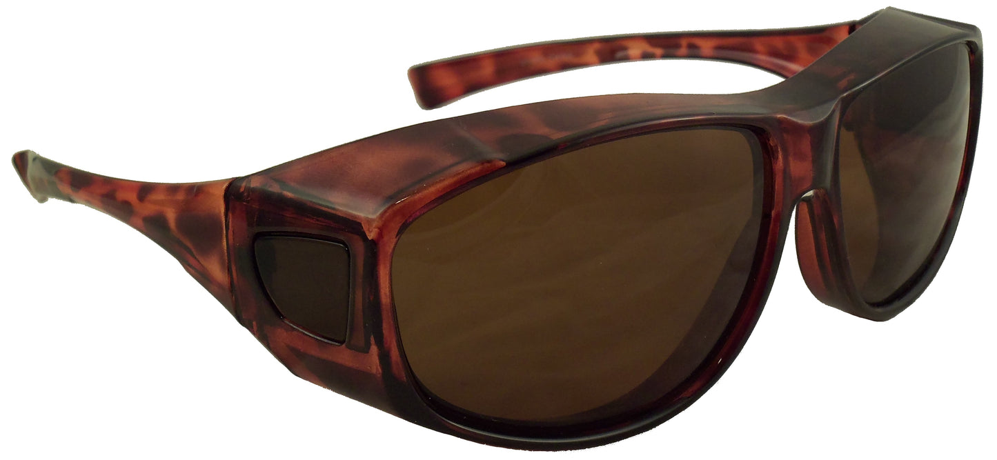 Fit Over Sunglasses with Polarized Lenses - Wear Over Prescription Glasses for Men or Women - Ideal Eyewear