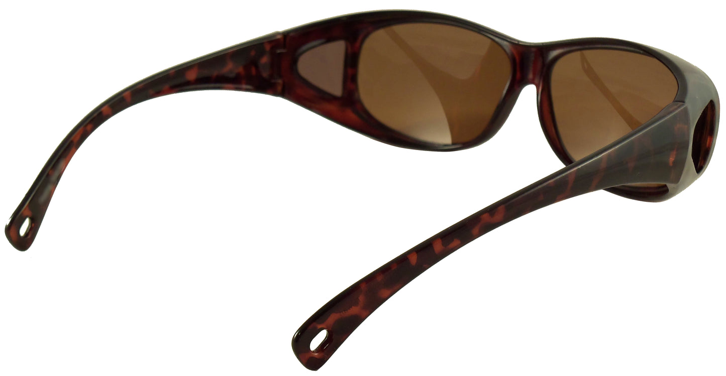 Floating Fit Over Sunglasses with Polarized Lenses - Wear Over Glasses