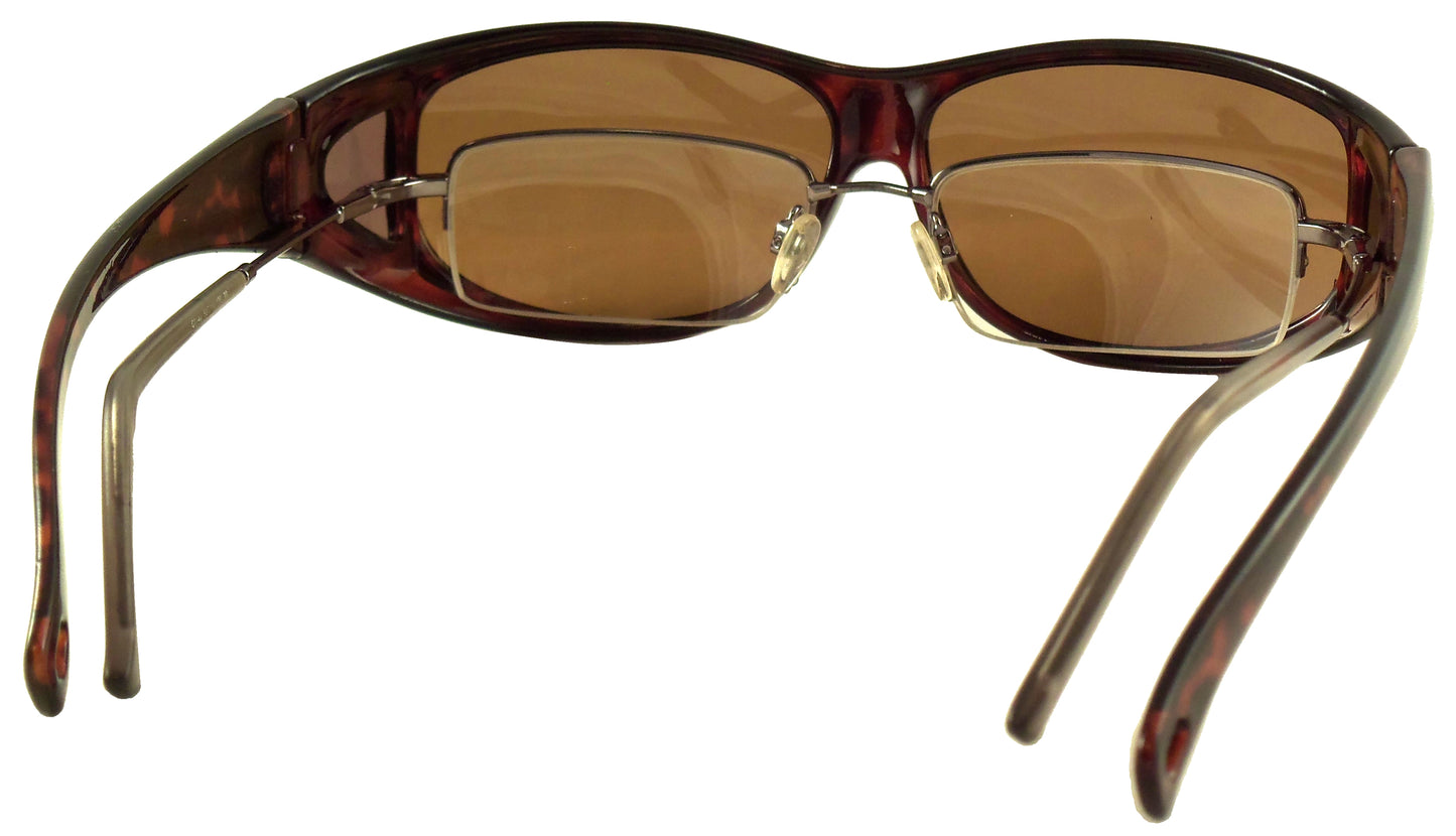 Floating Fit Over Sunglasses with Polarized Lenses - Wear Over Glasses