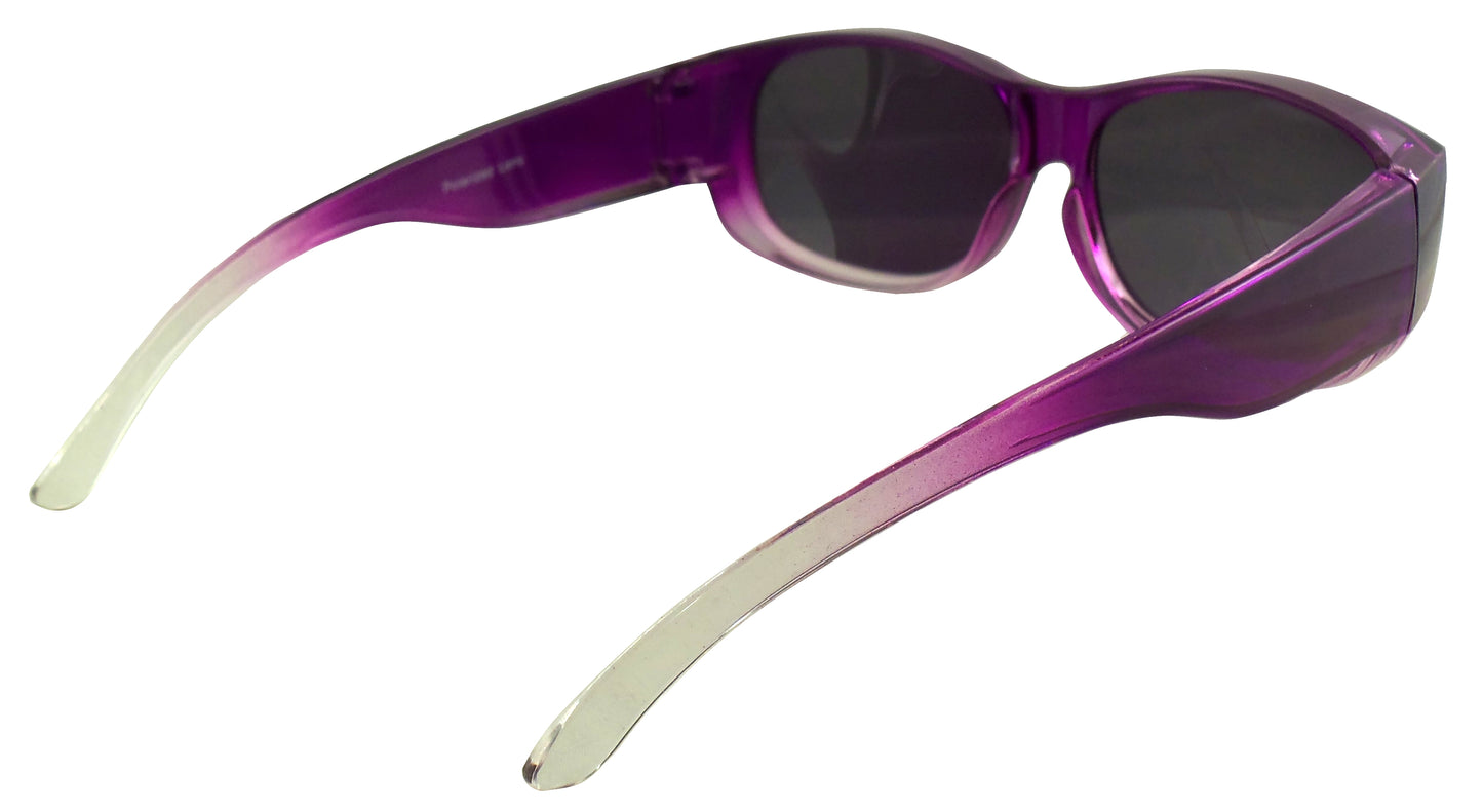 Womens Ombre Fit Over Sunglasses - Wear Over Prescription Glasses - Polarized Lenses - Ideal Eyewear