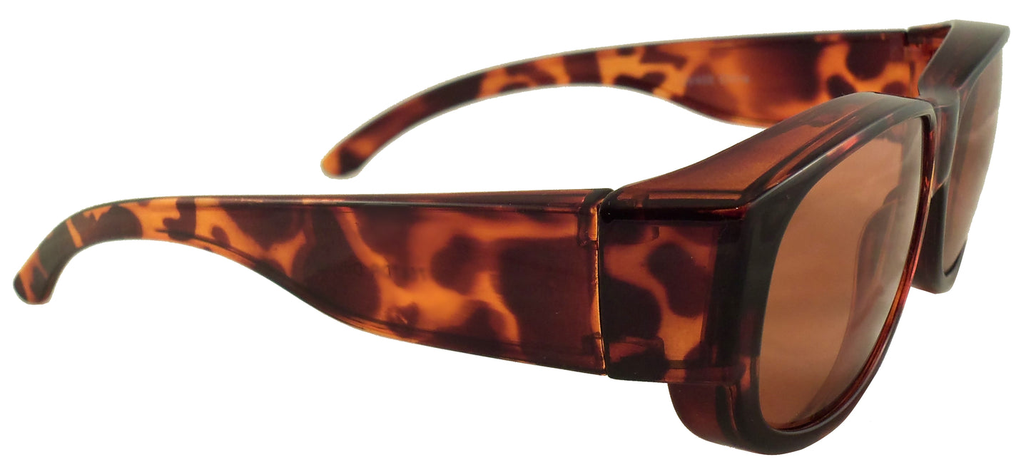 Fit Over Sunglasses with Blue Blocking HD Driving Lens - Wear Over Prescription Glasses for Men or Women - Ideal Eyewear