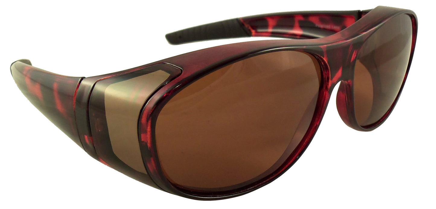 Fit Over Sunglasses with Polarized Lenses - Wear Over Prescription Glasses for Men or Women - Ideal Eyewear