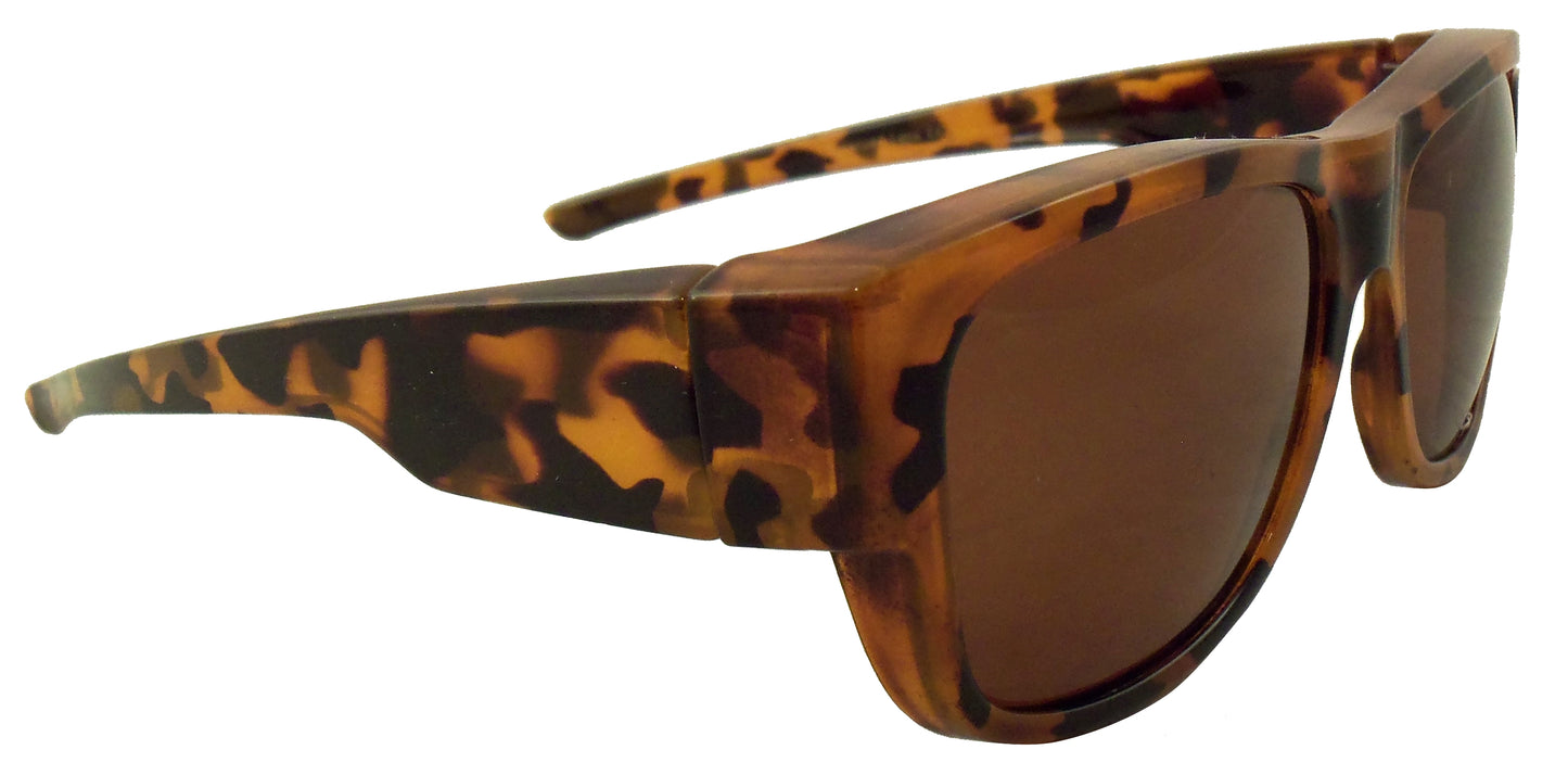 Womens Fit Over Sunglasses in Tortoise Colors - Wear Over Prescription Glasses - Polarized - Ideal Eyewear