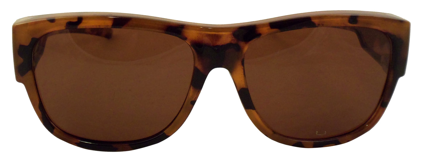 Womens Fit Over Sunglasses in Tortoise Colors - Wear Over Prescription Glasses - Polarized - Ideal Eyewear