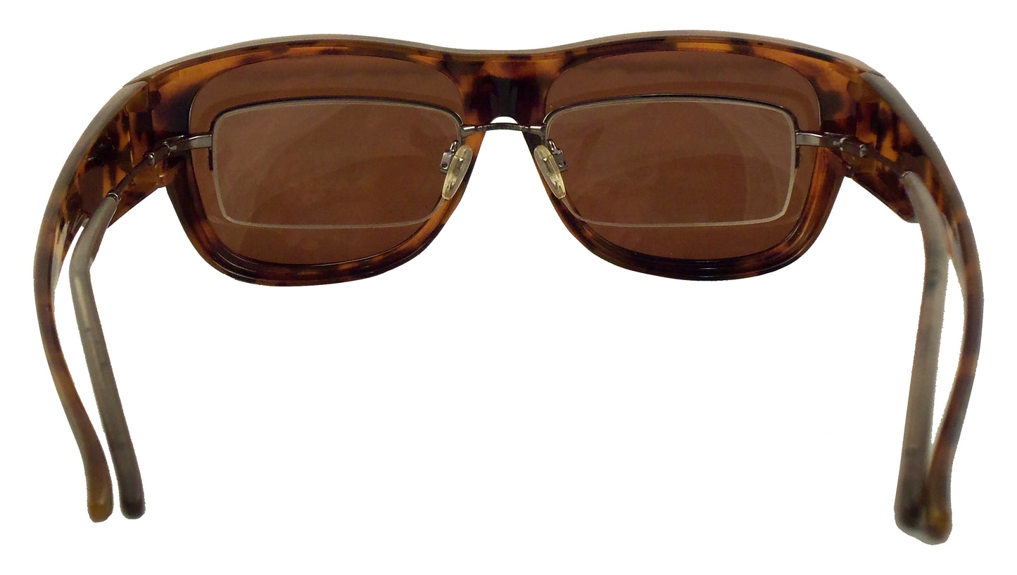 Womens Fit Over Sunglasses in Tortoise Colors - Wear Over Prescription Glasses - Polarized - Ideal Eyewear