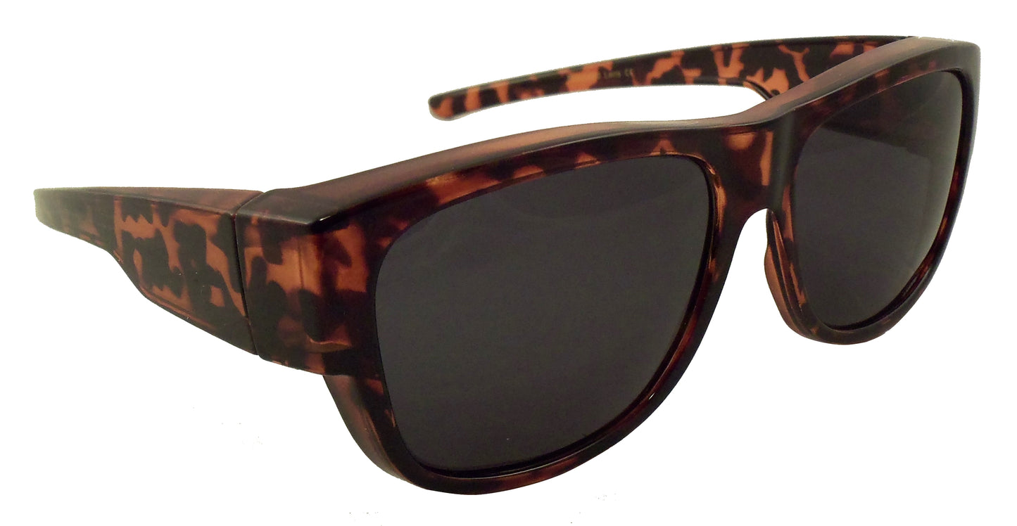 Womens Fit Over Sunglasses in Tortoise Colors - Wear Over Prescription Glasses - Polarized - Ideal Eyewear