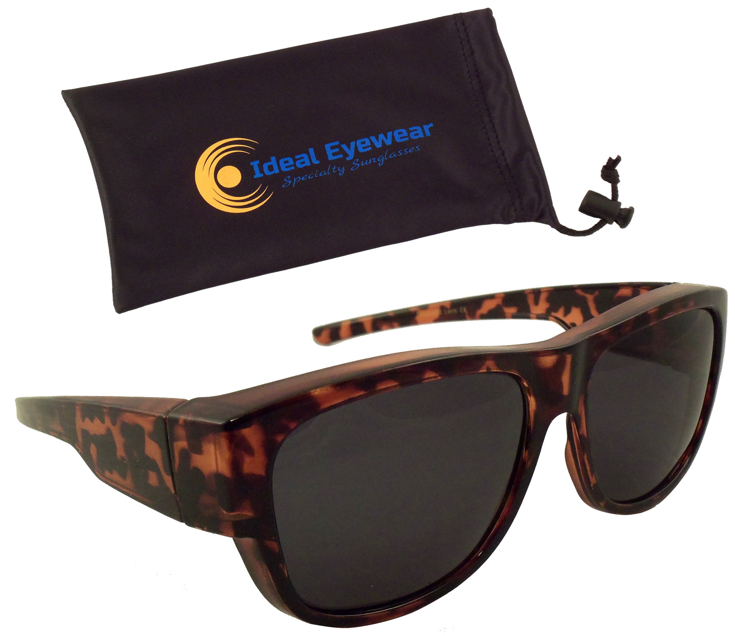 Womens Fit Over Sunglasses in Tortoise Colors - Wear Over Prescription Glasses - Polarized - Ideal Eyewear