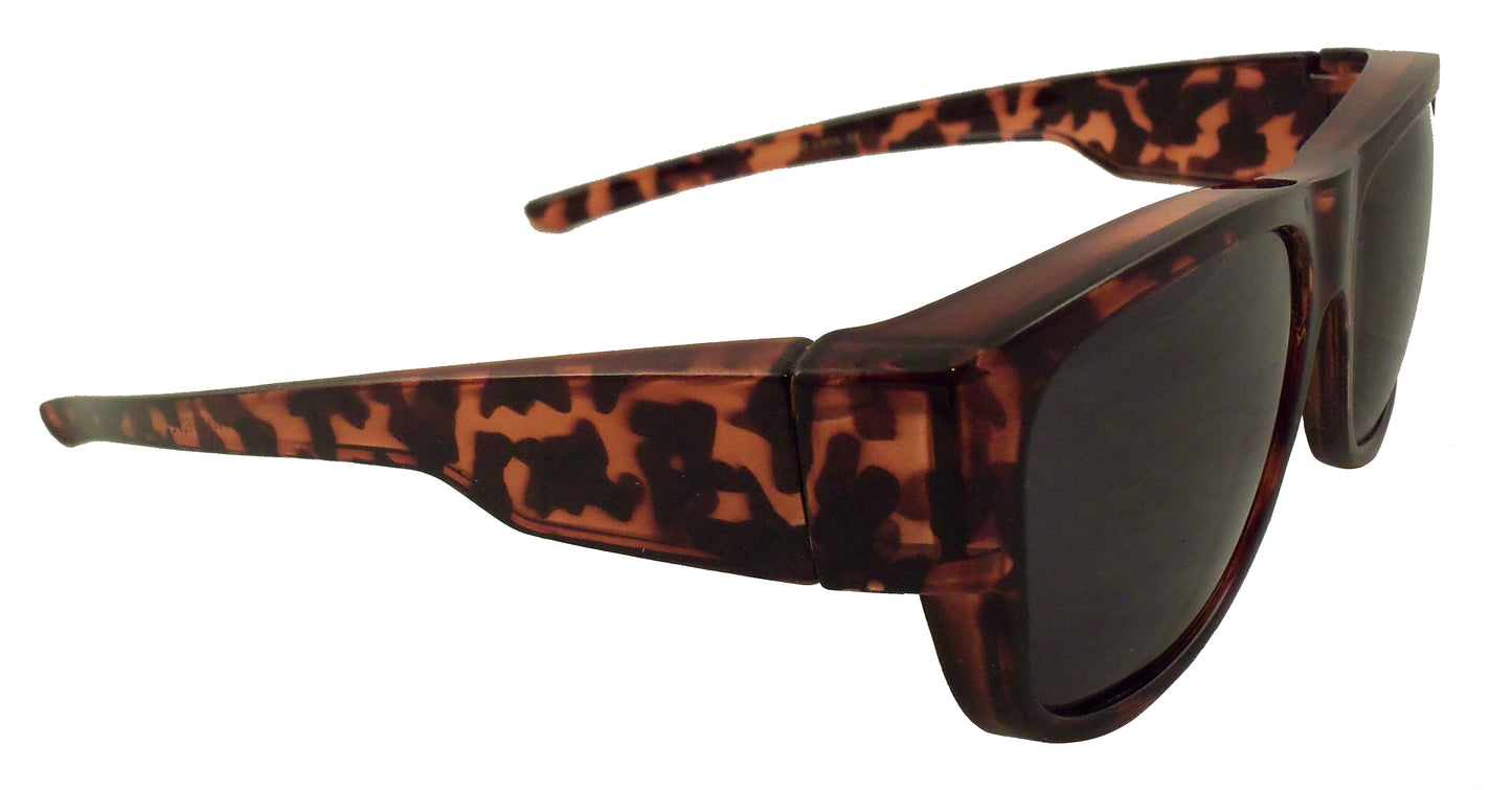 Womens Fit Over Sunglasses in Tortoise Colors - Wear Over Prescription Glasses - Polarized - Ideal Eyewear