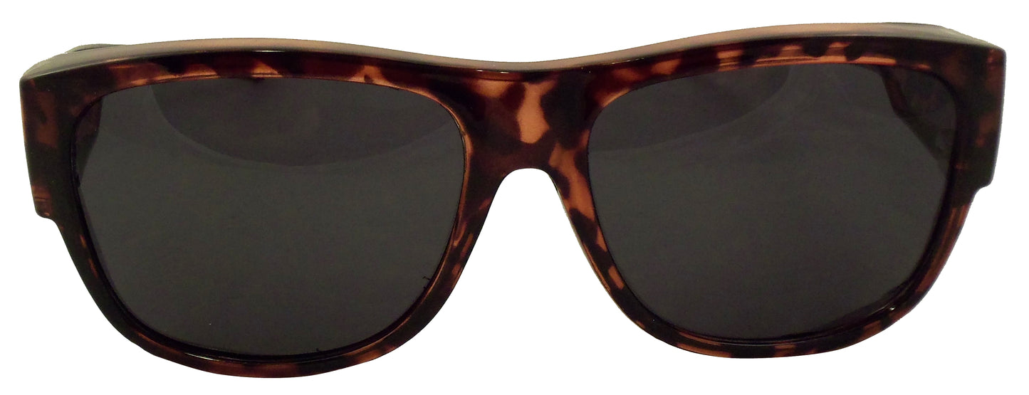 Womens Fit Over Sunglasses in Tortoise Colors - Wear Over Prescription Glasses - Polarized - Ideal Eyewear