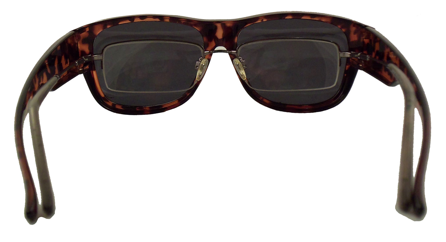 Womens Fit Over Sunglasses in Tortoise Colors - Wear Over Prescription Glasses - Polarized - Ideal Eyewear