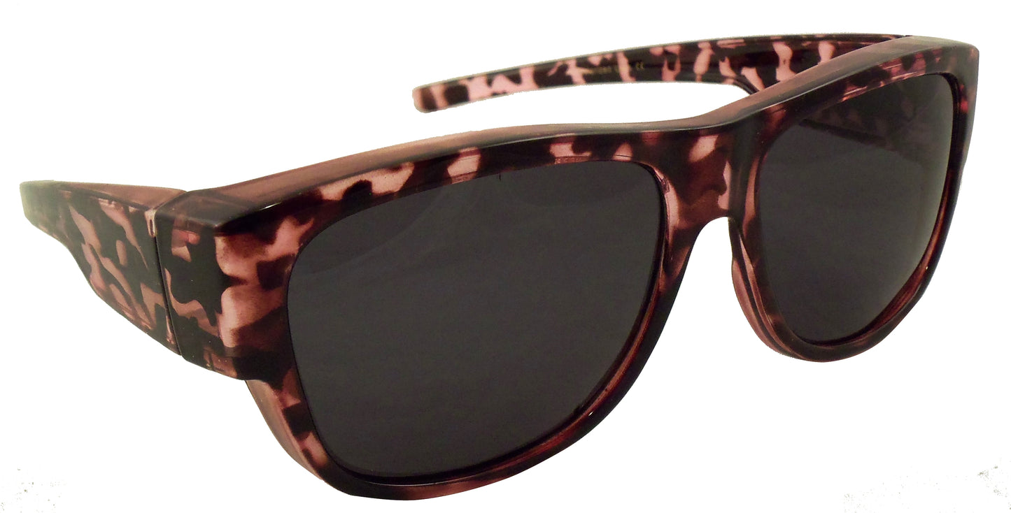 Womens Fit Over Sunglasses in Tortoise Colors - Wear Over Prescription Glasses - Polarized - Ideal Eyewear