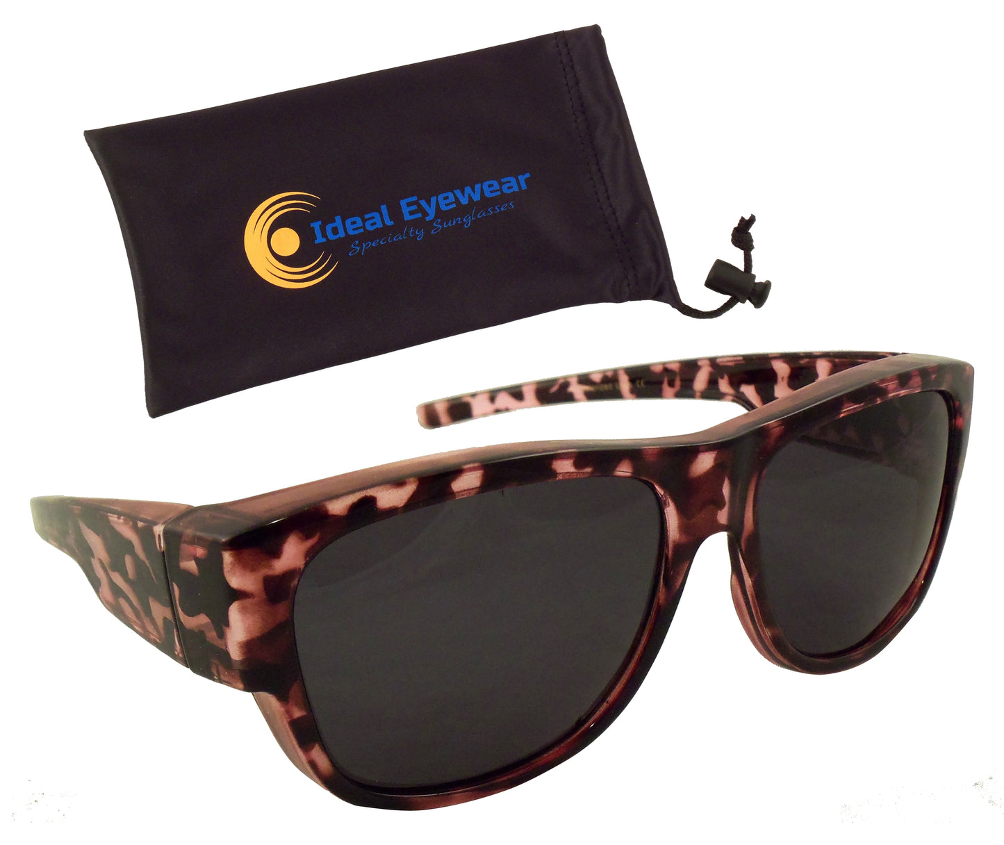 Womens Fit Over Sunglasses in Tortoise Colors - Wear Over Prescription Glasses - Polarized - Ideal Eyewear