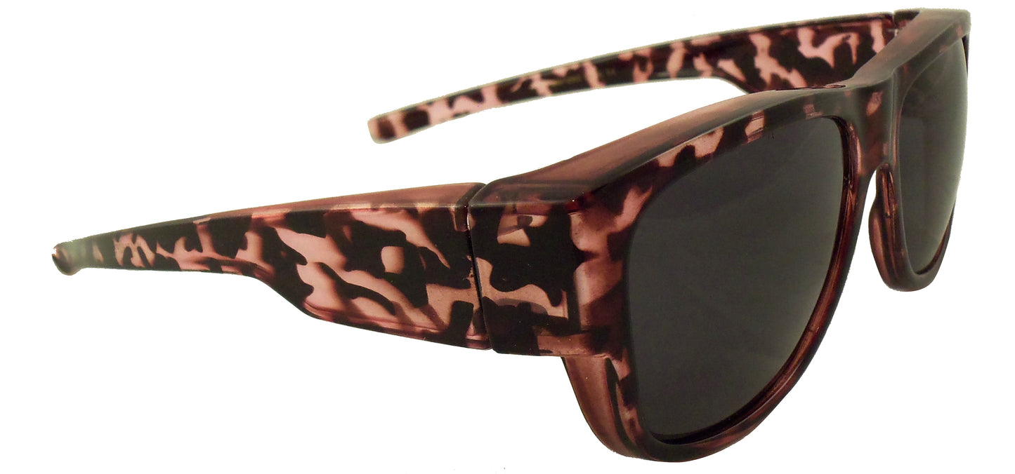 Womens Fit Over Sunglasses in Tortoise Colors - Wear Over Prescription Glasses - Polarized - Ideal Eyewear