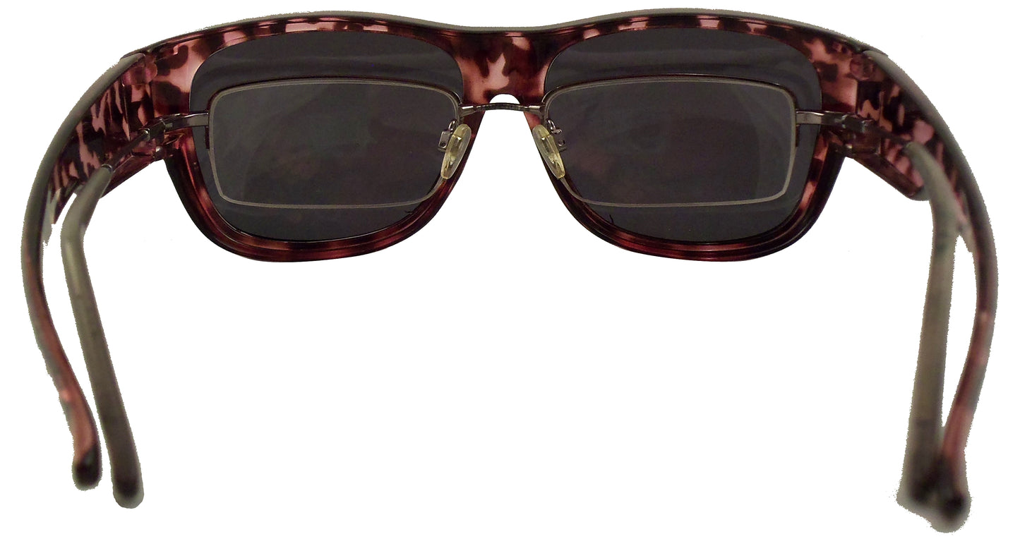 Womens Fit Over Sunglasses in Tortoise Colors - Wear Over Prescription Glasses - Polarized - Ideal Eyewear