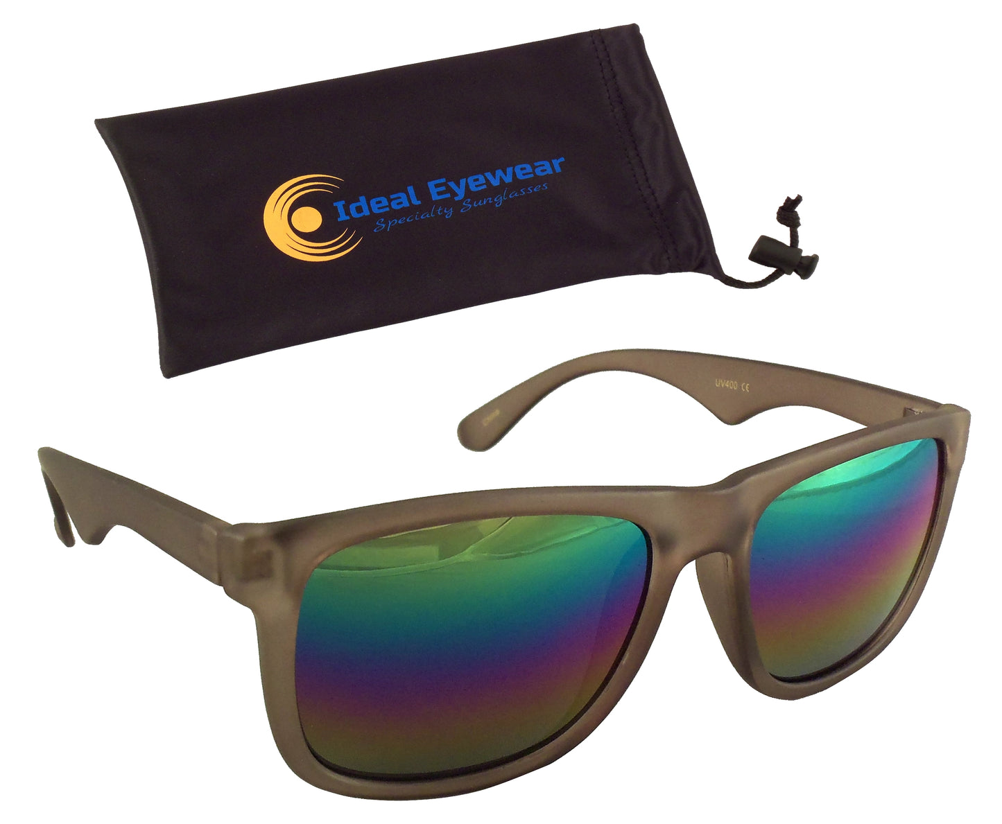 Rainbow Reflective Sunglasses - Mirrored Gradient Lens - Retro Style, UV400 - Ideal Eyewear