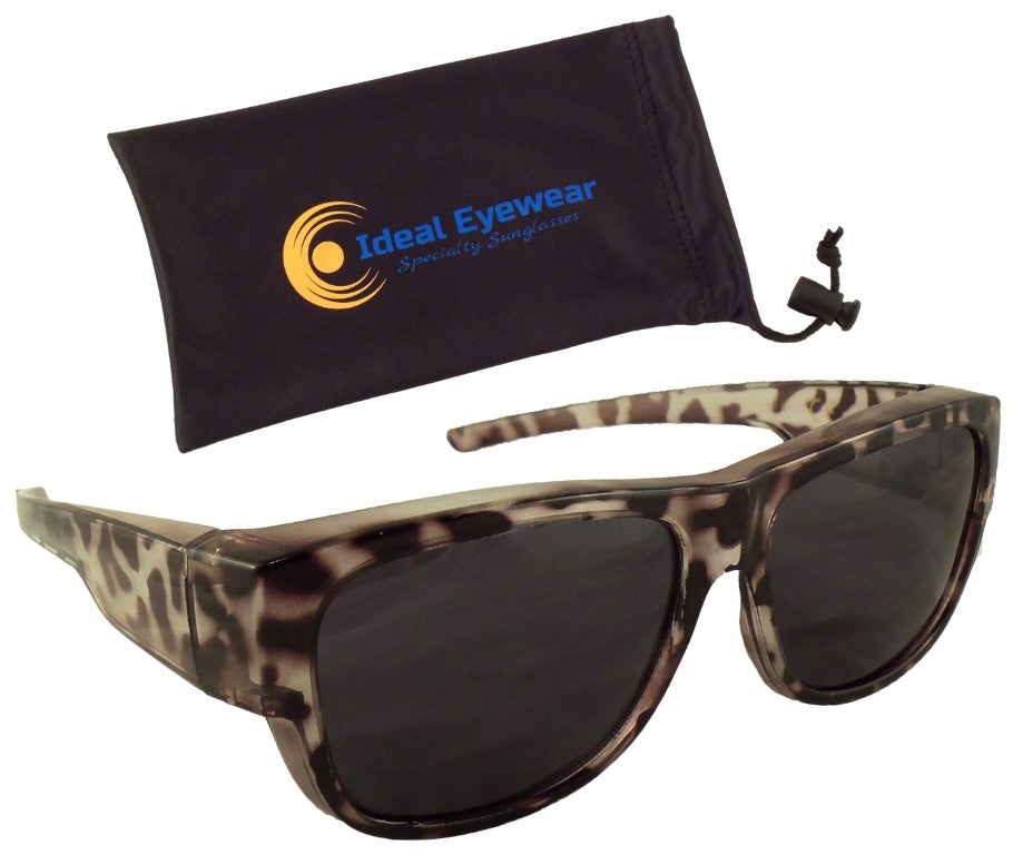 Womens Fit Over Sunglasses in Tortoise Colors - Wear Over Prescription Glasses - Polarized - Ideal Eyewear