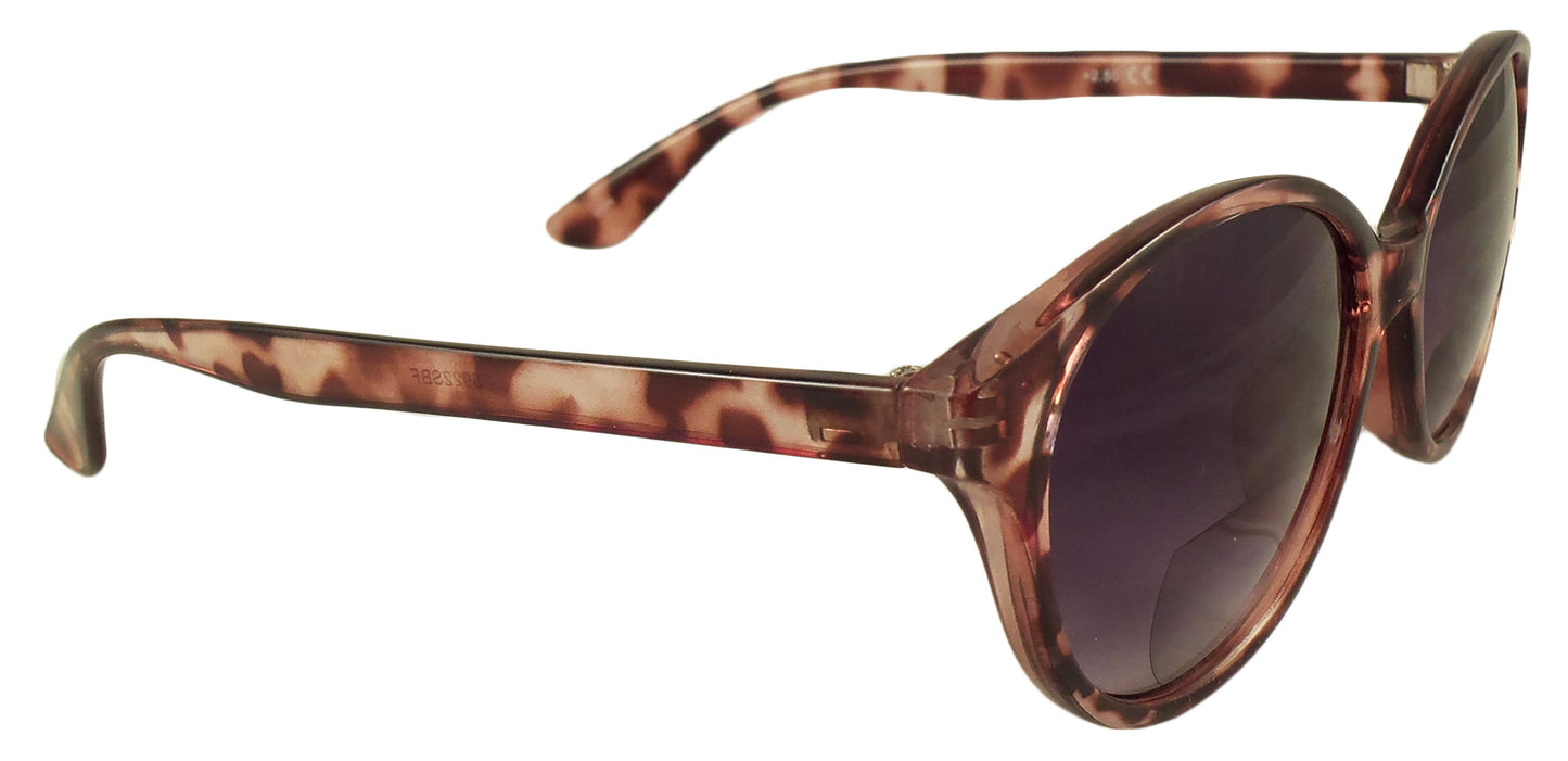 Womens Bifocal Sunglasses - Low Profile Sun Readers - Antiglare Reading Glasses - Gradient UV400 Lens - Cat Eye - Ideal Eyewear