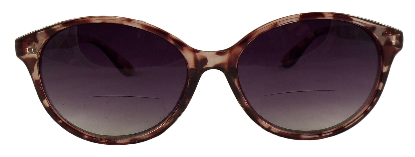 Womens Bifocal Sunglasses - Low Profile Sun Readers - Antiglare Reading Glasses - Gradient UV400 Lens - Cat Eye - Ideal Eyewear
