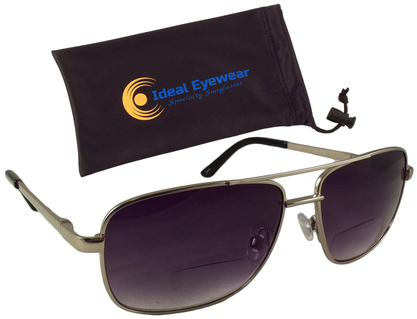 Mens Bifocal Sunglasses - Low Profile Sun Readers - Antiglare Reading Glasses - Gradient UV400 Lens - Ideal Eyewear