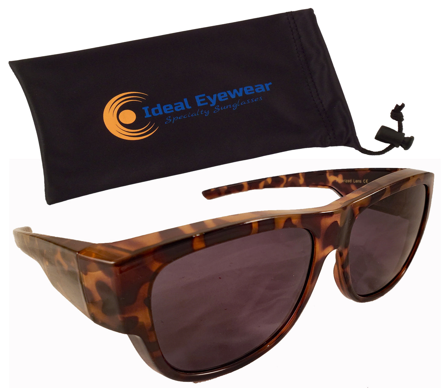 Womens Fit Over Sunglasses in Tortoise Colors - Wear Over Glasses - Polarized