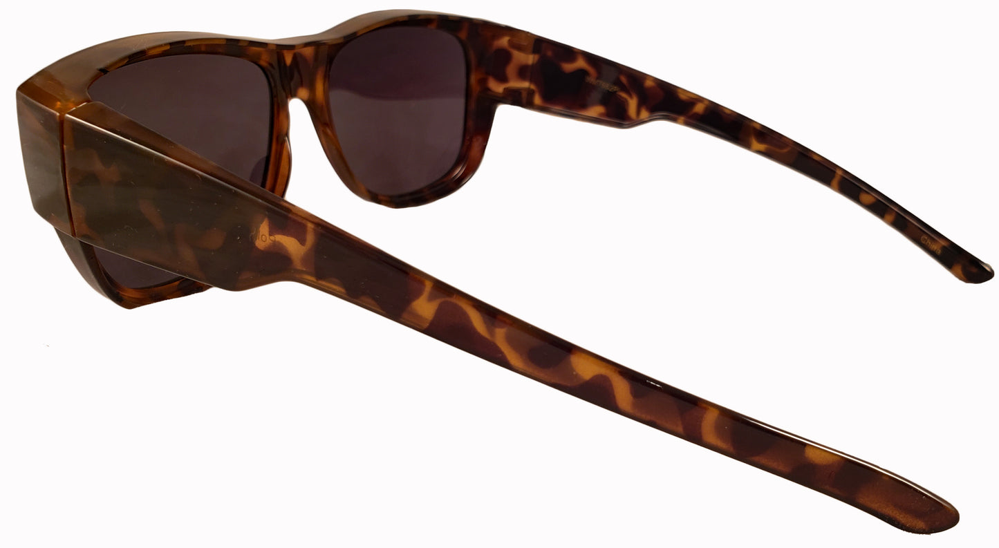 Womens Fit Over Sunglasses in Tortoise Colors - Wear Over Glasses - Polarized