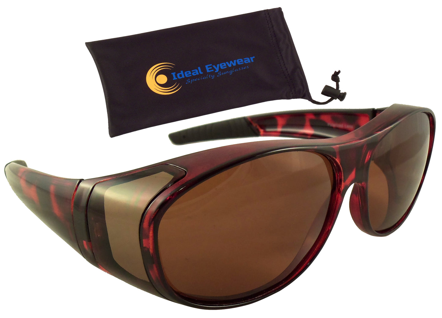 Fit Over Sunglasses with Polarized Lenses - Wear Over Prescription Glasses for Men or Women - Ideal Eyewear