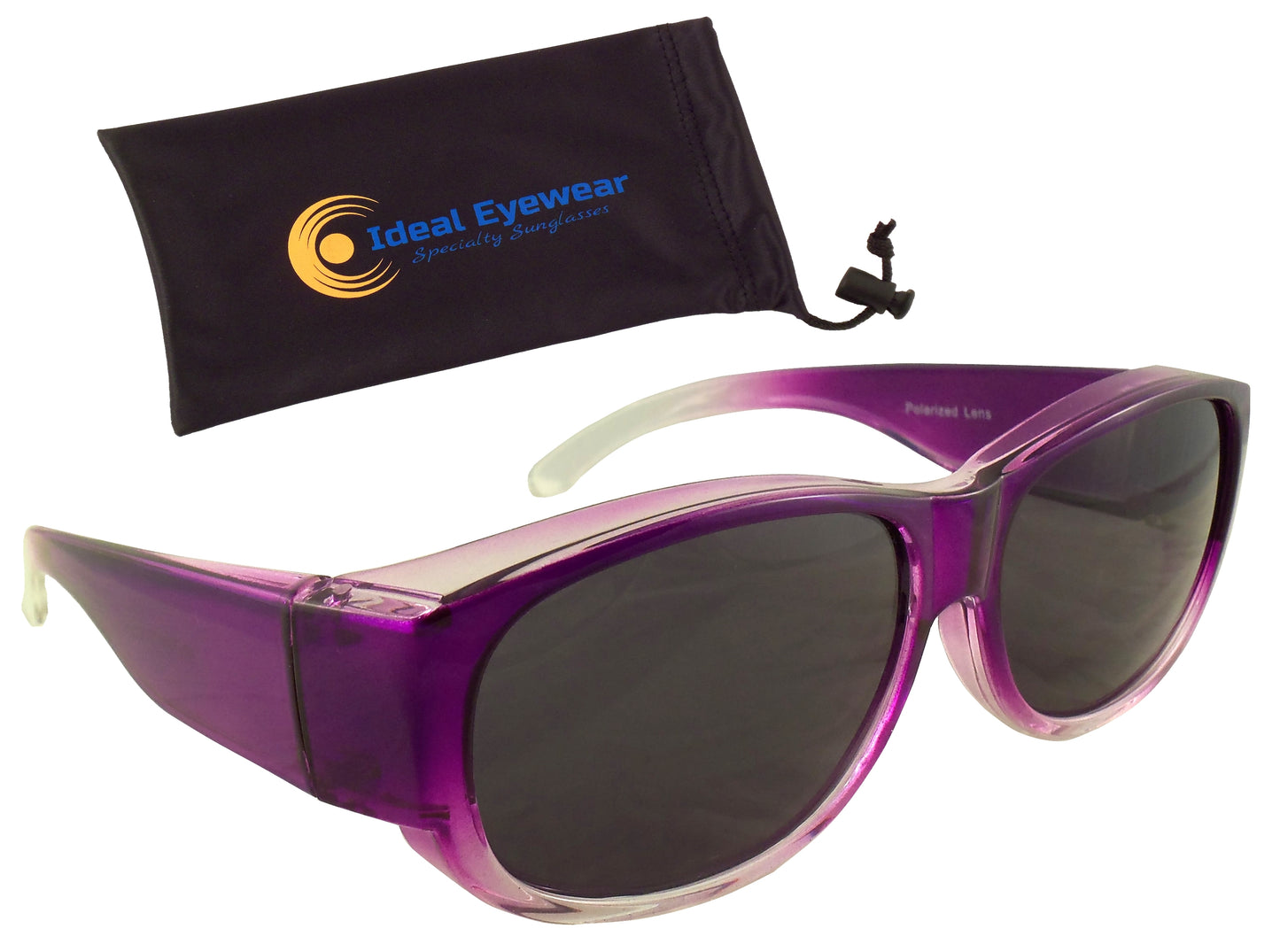 Womens Ombre Fit Over Sunglasses - Wear Over Prescription Glasses - Polarized Lenses - Ideal Eyewear