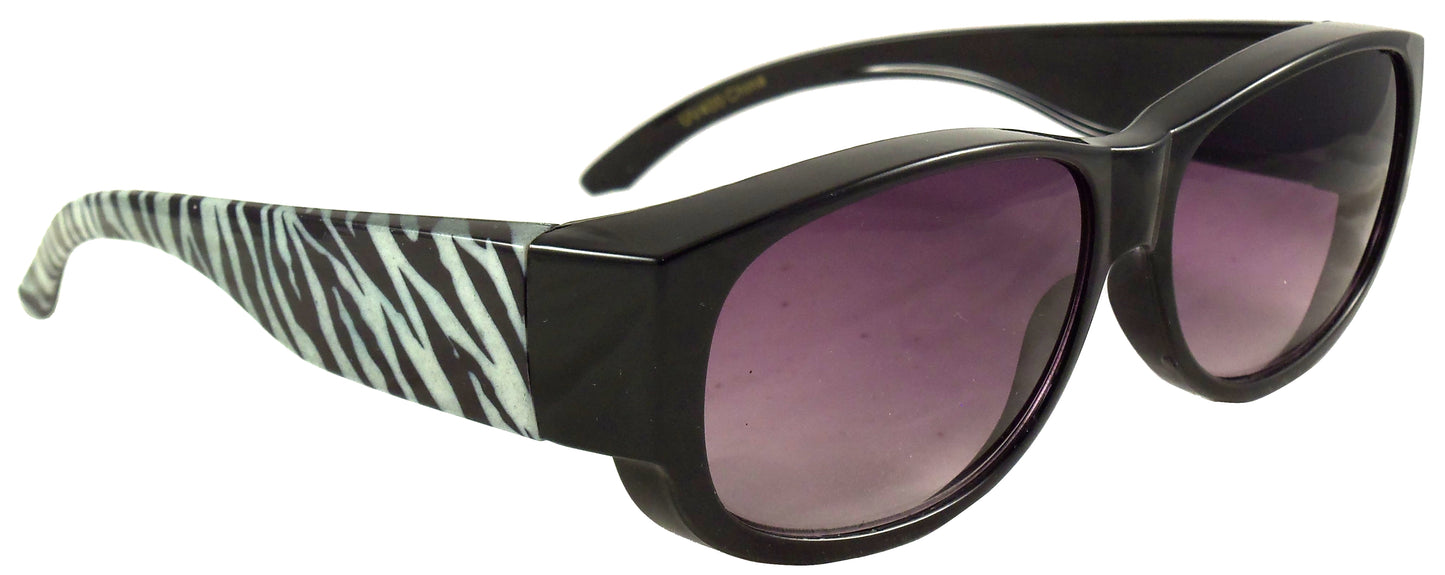 Animal Print Fit Over Sunglasses - Zebra, Tiger - Wear Over Prescription Glasses - Ideal Eyewear