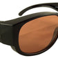 Fit Over Sunglasses with Blue Blocking HD Driving Lens - Wear Over Prescription Glasses for Men or Women - Ideal Eyewear