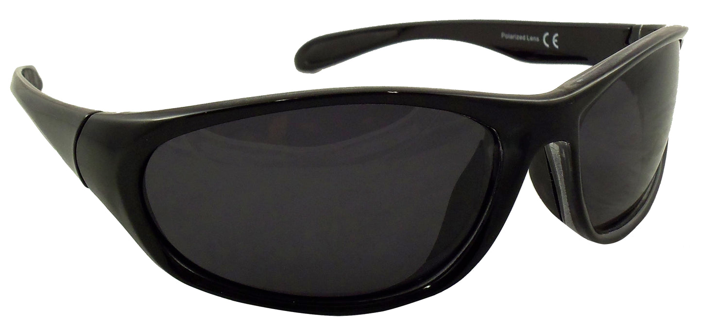 Color Lens Polarized Sunglasses - Ultra Light Sports Wrap Sunglasses - No Slip Rubberized Nose and Temple - Ideal Eyewear