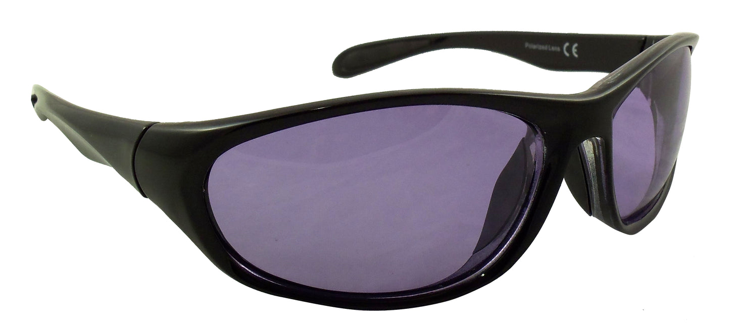 Color Lens Polarized Sunglasses - Ultra Light Sports Wrap Sunglasses - No Slip Rubberized Nose and Temple - Ideal Eyewear