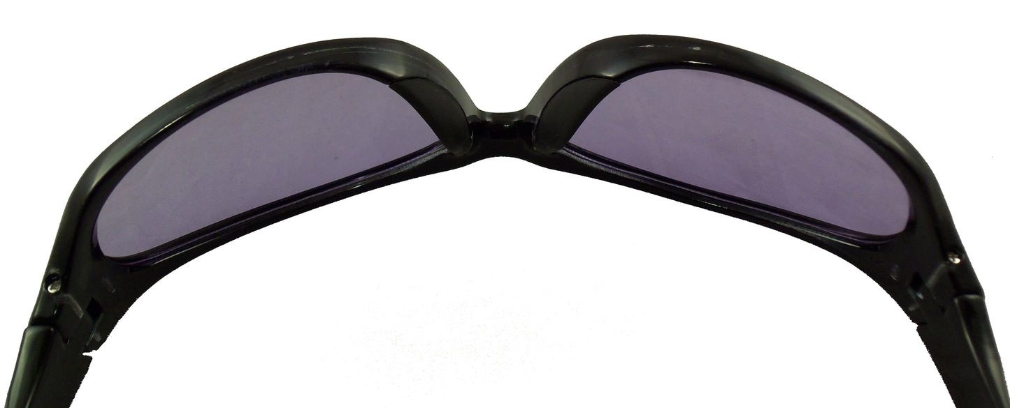 Color Lens Polarized Sunglasses - Ultra Light Sports Wrap Sunglasses - No Slip Rubberized Nose and Temple - Ideal Eyewear