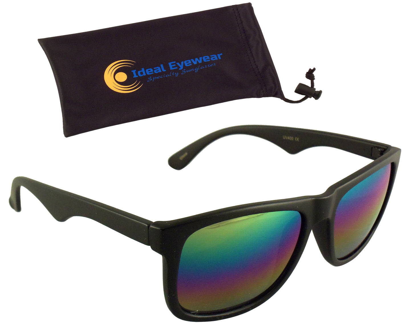 Rainbow Reflective Sunglasses - Mirrored Gradient Lens - Retro Style, UV400 - Ideal Eyewear