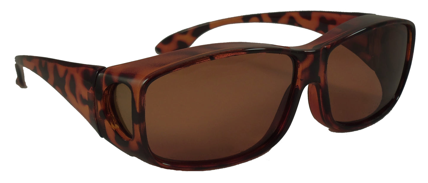 Fit Over Sunglasses with Polarized Lenses - Wear Over Prescription Glasses for Men or Women - Ideal Eyewear