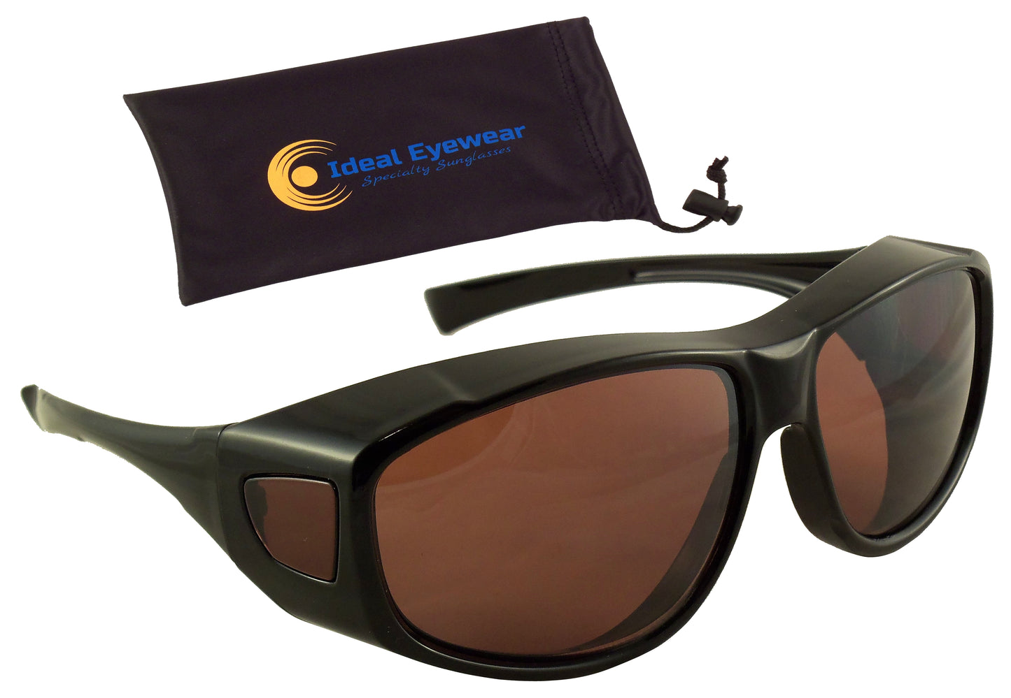 Fit Over Sunglasses with Blue Blocker HD Driving Lens - Wear Over Prescription Glasses for Men or Women - Ideal Eyewear